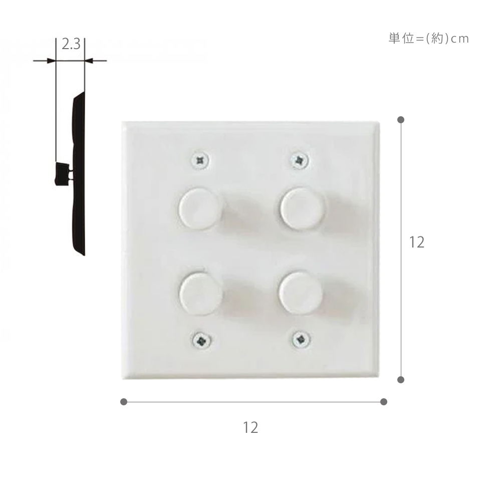 (豪華２大特典)セラミック プレート 4 プッシュ スイッチ 磁器 パーツ おしゃれ インテリア DIY ブラック ホワイト HS3107 HS3108 アクシス |  | 16