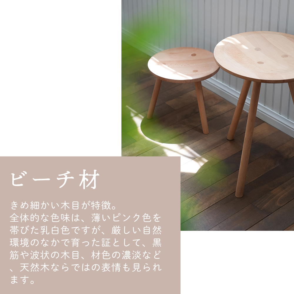 AXCIS（アクシス） (豪華2大特典) スツール 木製 3本脚 3legs stool