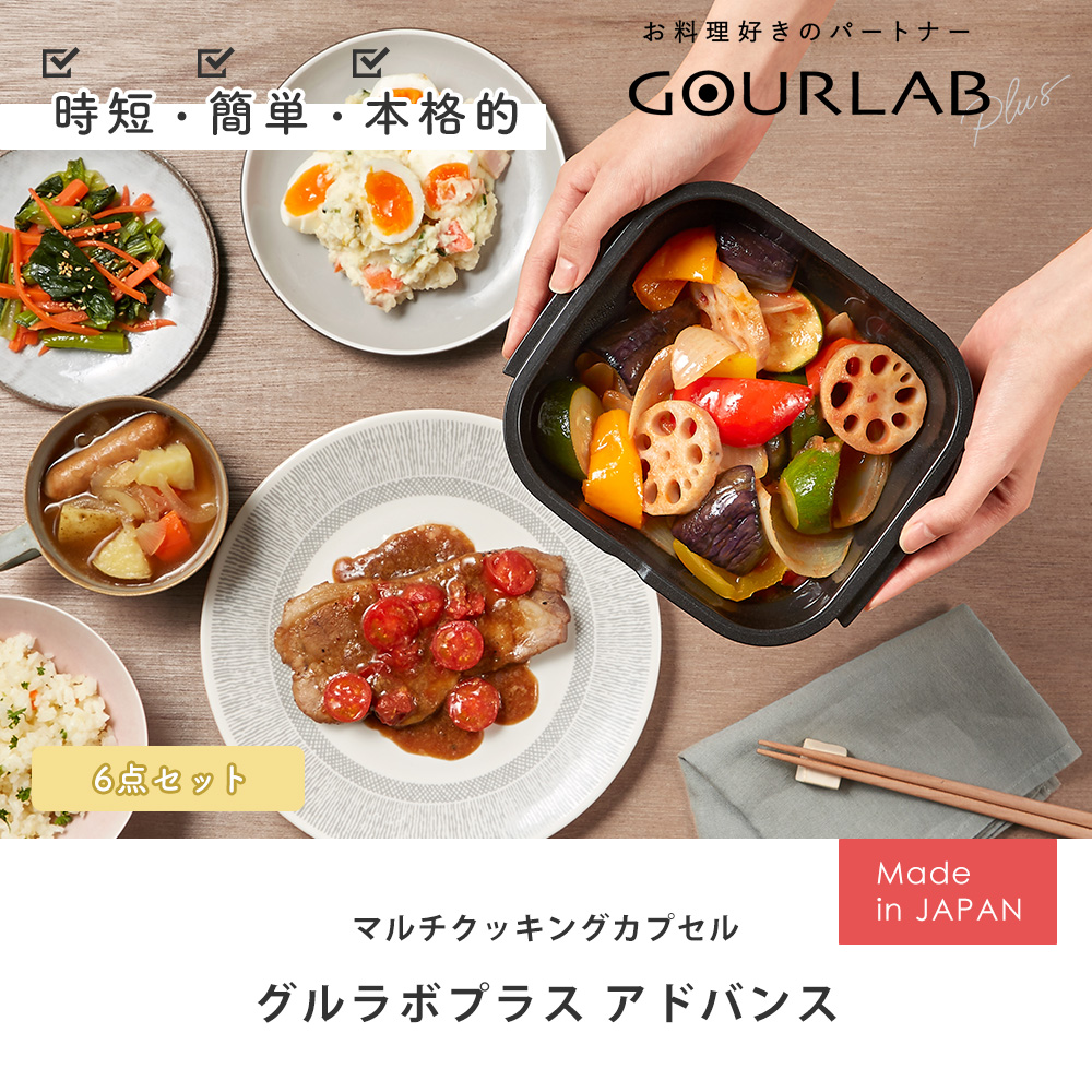 GOURLAB レンジ調理 グルラボプラス アドバンス 6点 セット 電子レンジ