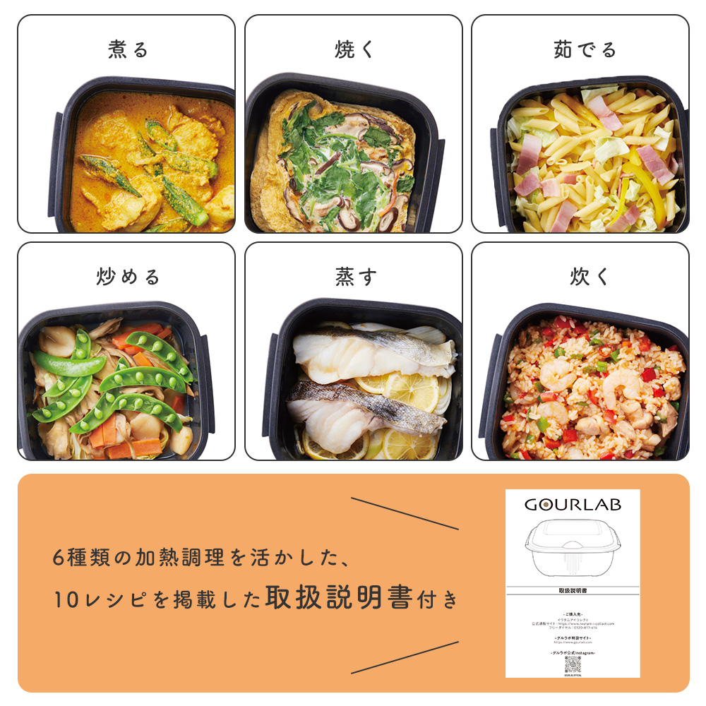 GOURLAB レンジ調理 グルラボプラス アドバンス 6点 セット 電子レンジ