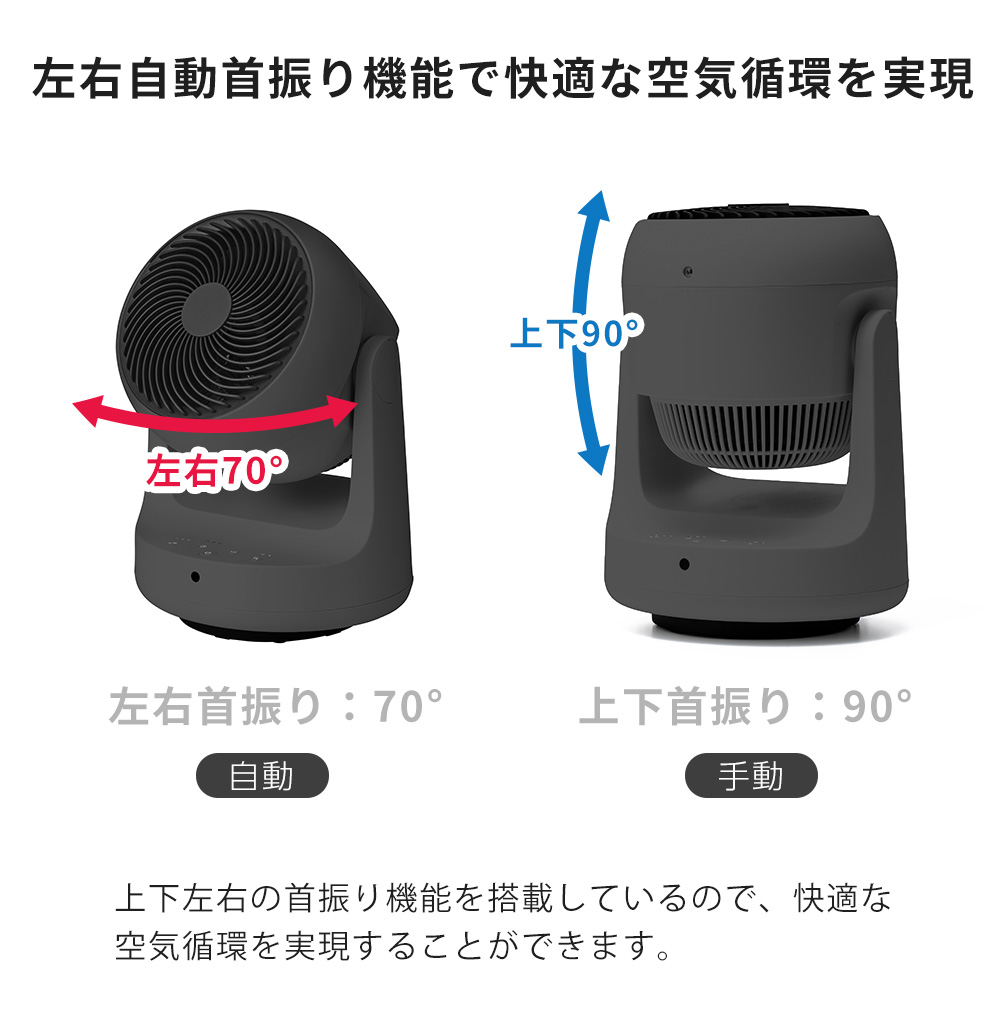 THREEUP（スリーアップ） サーキュレーター DCモーター 自動首振り