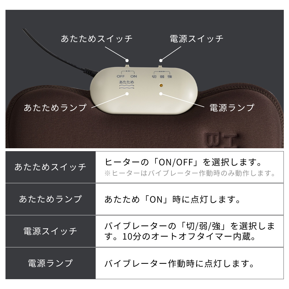 ホットシートマッサージャー マッサージ器 ヒーター 軽量 小型 クッション ふくらはぎ 太もも 背中 肩こり EM-2538 TWINBIRD ツインバード | ツインバード | 12