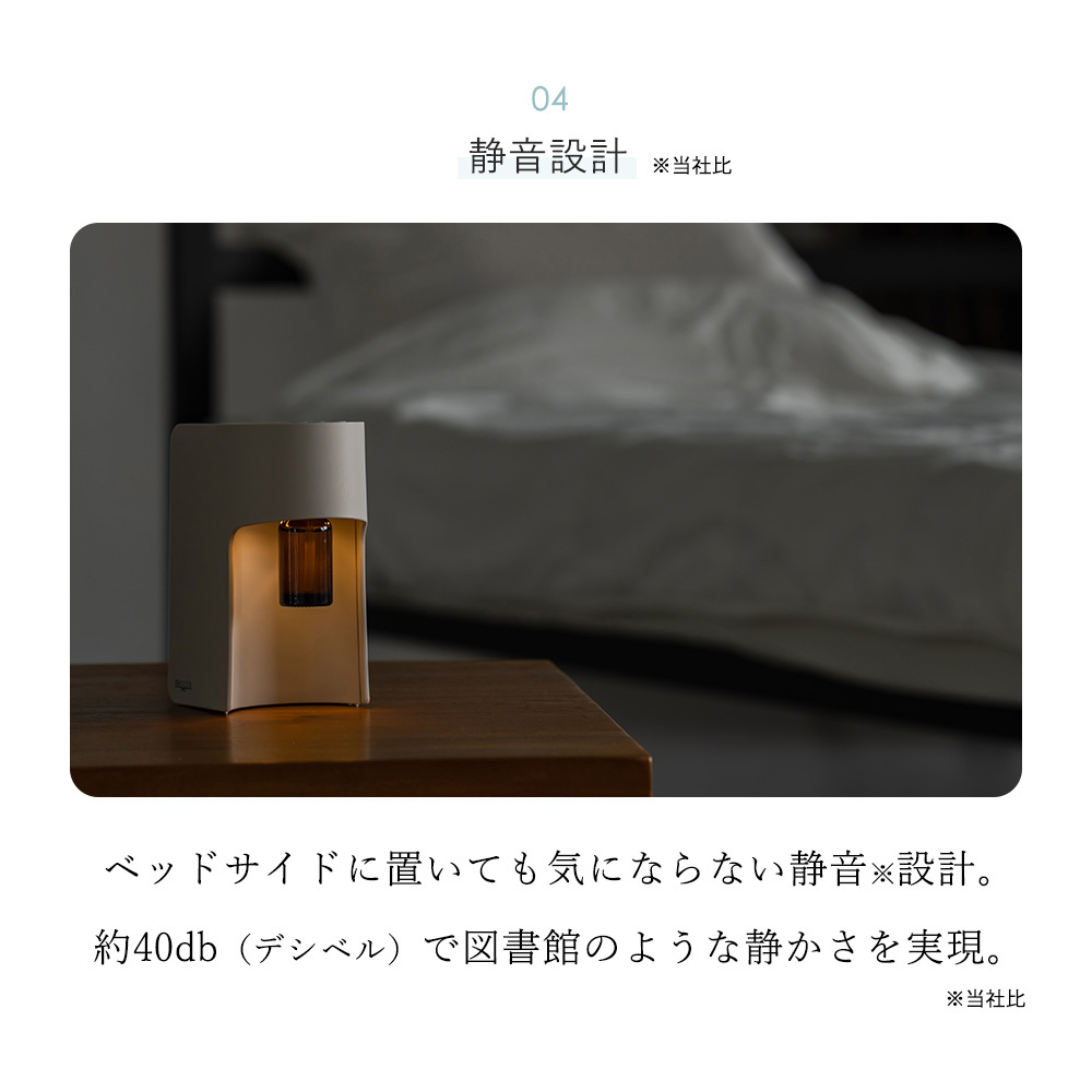 ネブライザー式 アロマディフューザー 電動 ルームフレグランス LED 芳香 照明 コードレス おしゃれ コンパクト 人気 MRU-AD006 mercyuの画像