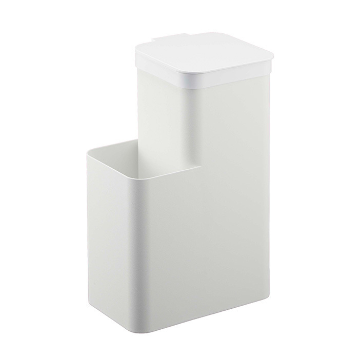 山崎実業 公式 タワー 収納付き トイレポット tower ごみ箱 蓋付きゴミ箱 ふた付き サニタリーボックス トイレ用ごみ箱 ポリ袋 5232 5233 | tower | 01