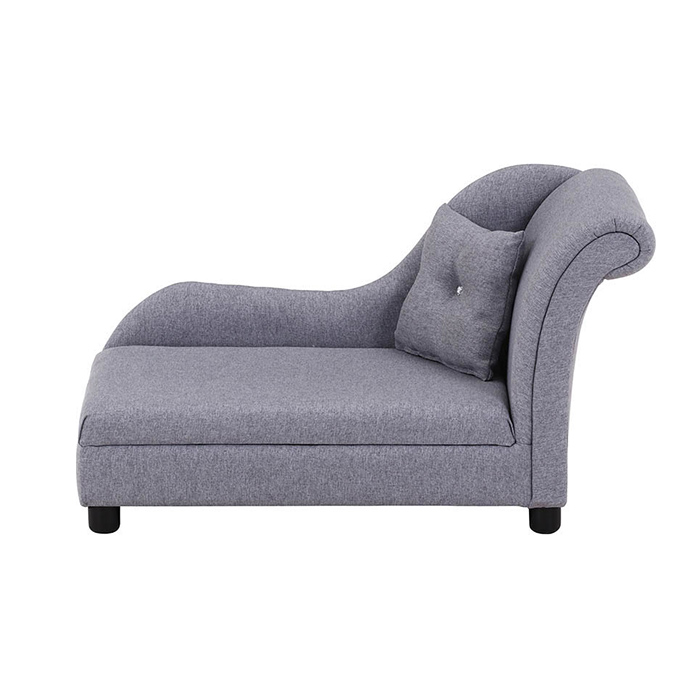 (豪華２大特典)　ペットソファ ペットベッド カウチソファ ファブリック素材 おしゃれ エレガント ゴージャス 姫系 クッション付き グリーン グレー 不二貿易 