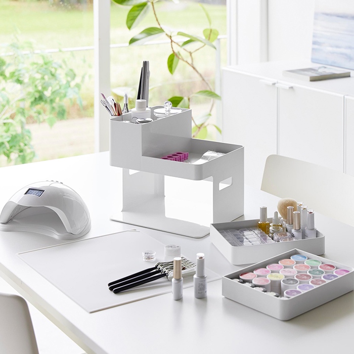 tower 山崎実業 公式 タワー ネイルライト＆ジェルネイル用品収納