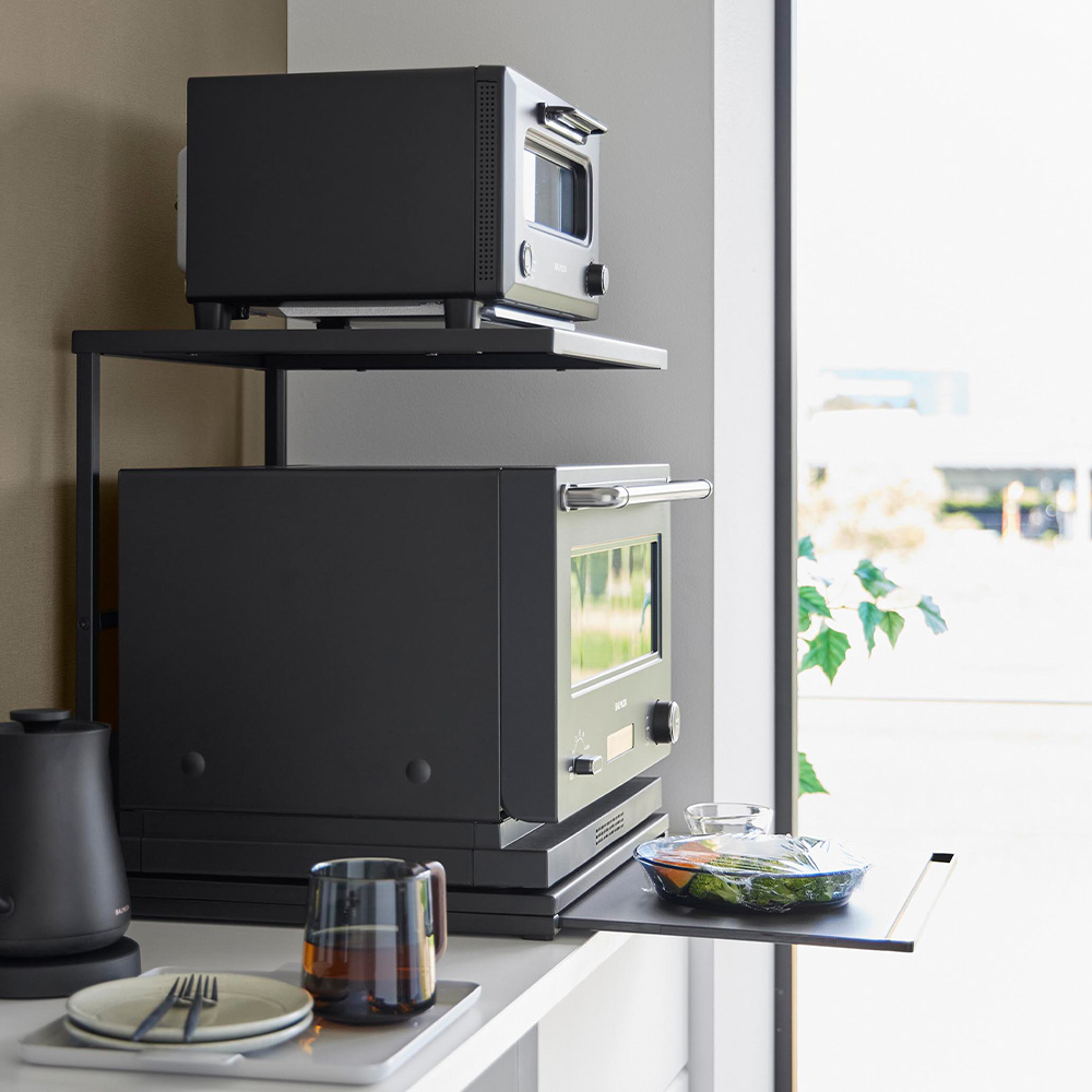 tower 山崎実業 公式 タワー スライドテーブル付きキッチン家電下