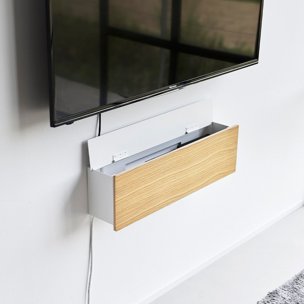 tower 山崎実業 公式 タワー 壁付けテレビ周辺機器収納ボックス テレビ