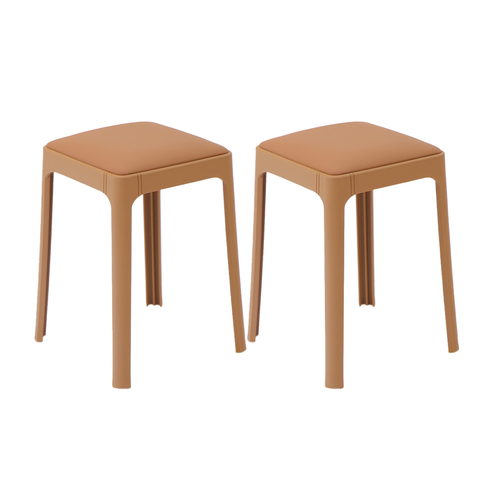 ヤマソロ スツール スタッキング 樹脂製 正方形 四角 椅子 2脚 セット