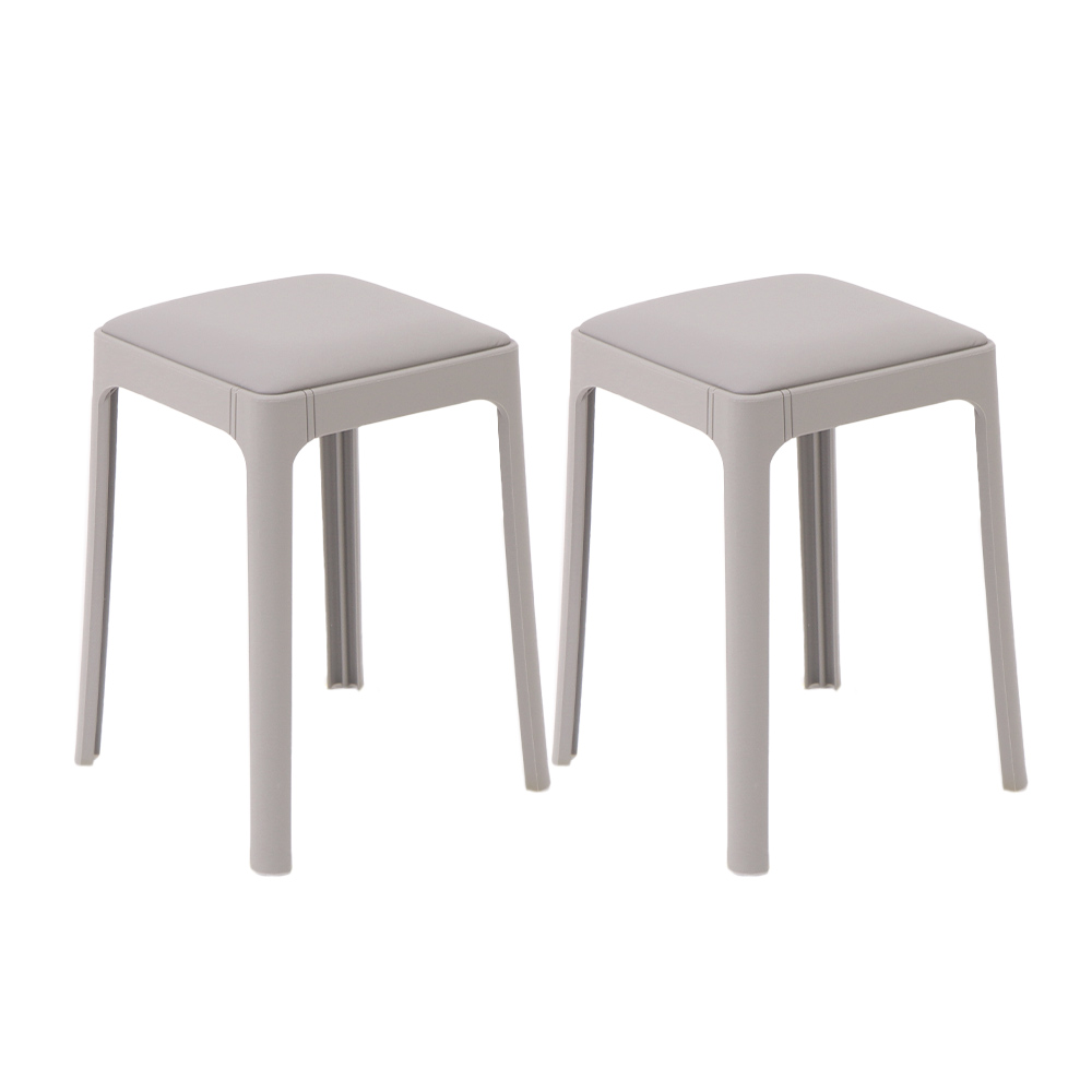 ヤマソロ スツール スタッキング 樹脂製 正方形 四角 椅子 2脚 セット