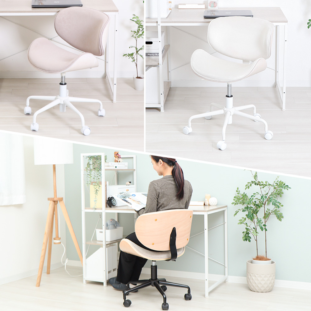 ヤマソロ デスクチェア おしゃれ 疲れない 北欧 曲木 コンパクト