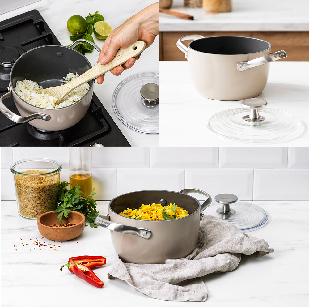 両手鍋 マルチフードクッカー 16.5cm IH対応 グリーンパン GREENPAN キッチン セラミック コーティング  軽量 食洗機対応 | GREEN PAN | 16