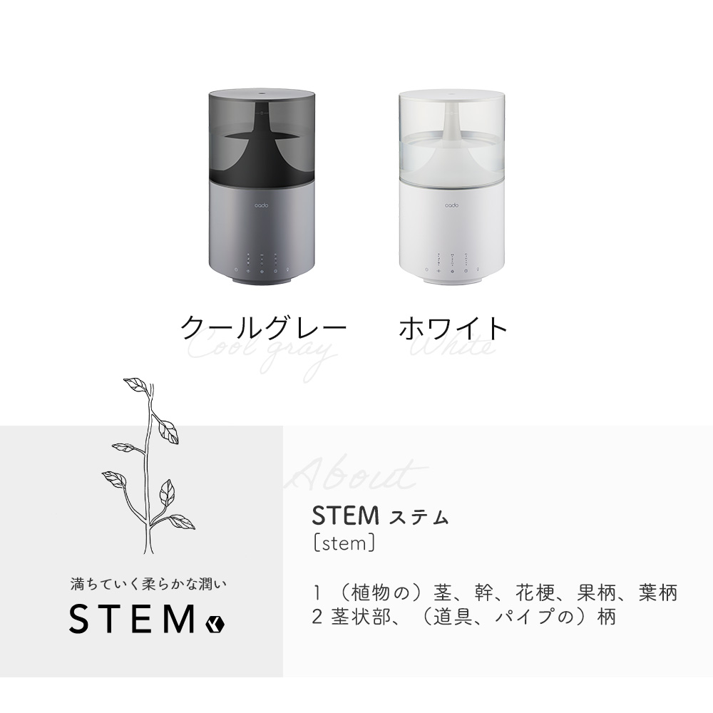 STEM (豪華2大特典) cado カドー 加湿器 350 大容量 3.5L 超音波式