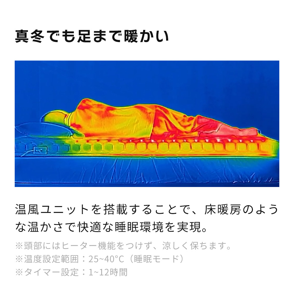 (豪華２大特典) cado カドー マットレスギア FOEHN GRASS セミダブル SD 睡眠 ムレない 温風 布団乾燥 防ダニ 体圧分散 静音 スマホ 除湿_8