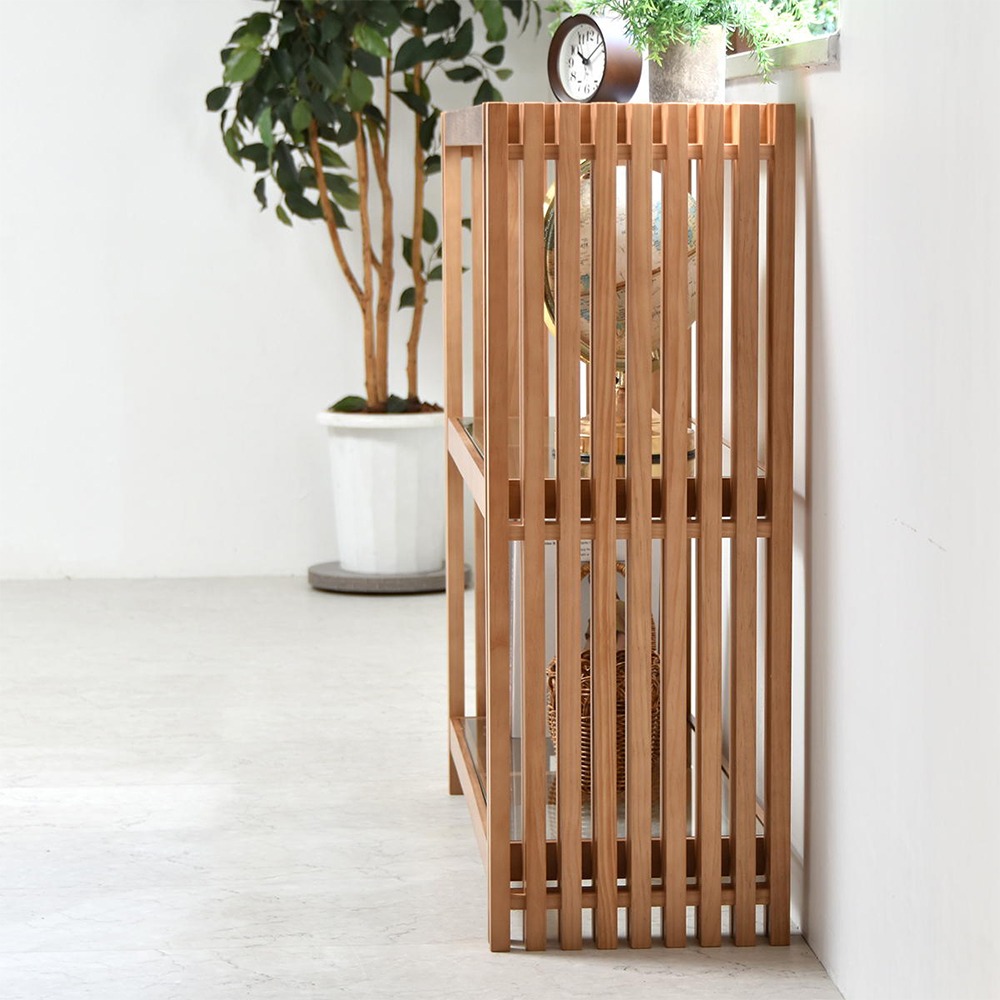 豪華2大特典) ラック 棚 木製 2段 ガラス オープン シェルフ 奥行30