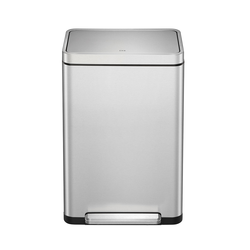 (豪華２大特典)ゴミ箱 45L おしゃれ ごみ箱 分別 ふた付き スリム 防臭 ナノ 抗菌 ペダル ステンレス エックスキューブ ステップビン EKO_1