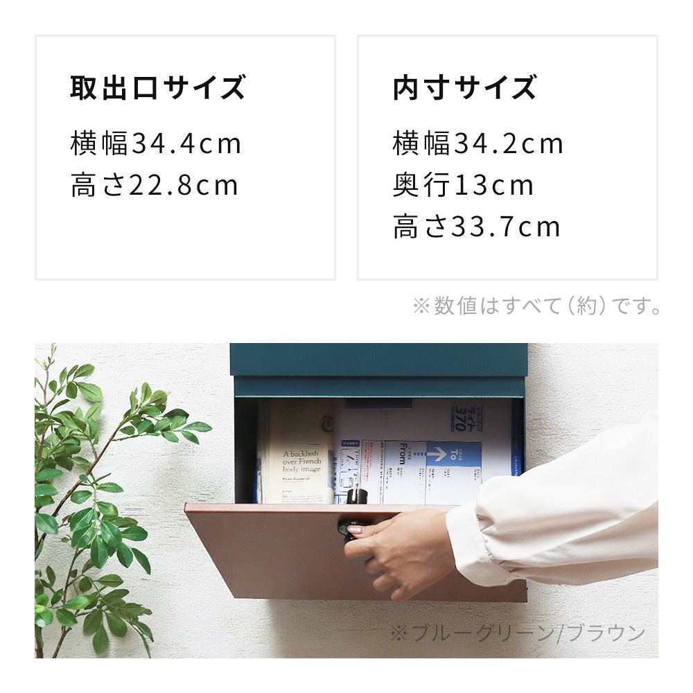 ヤマソロ ポスト 壁掛け おしゃれ ダイヤル 鍵 安い レターパック対応