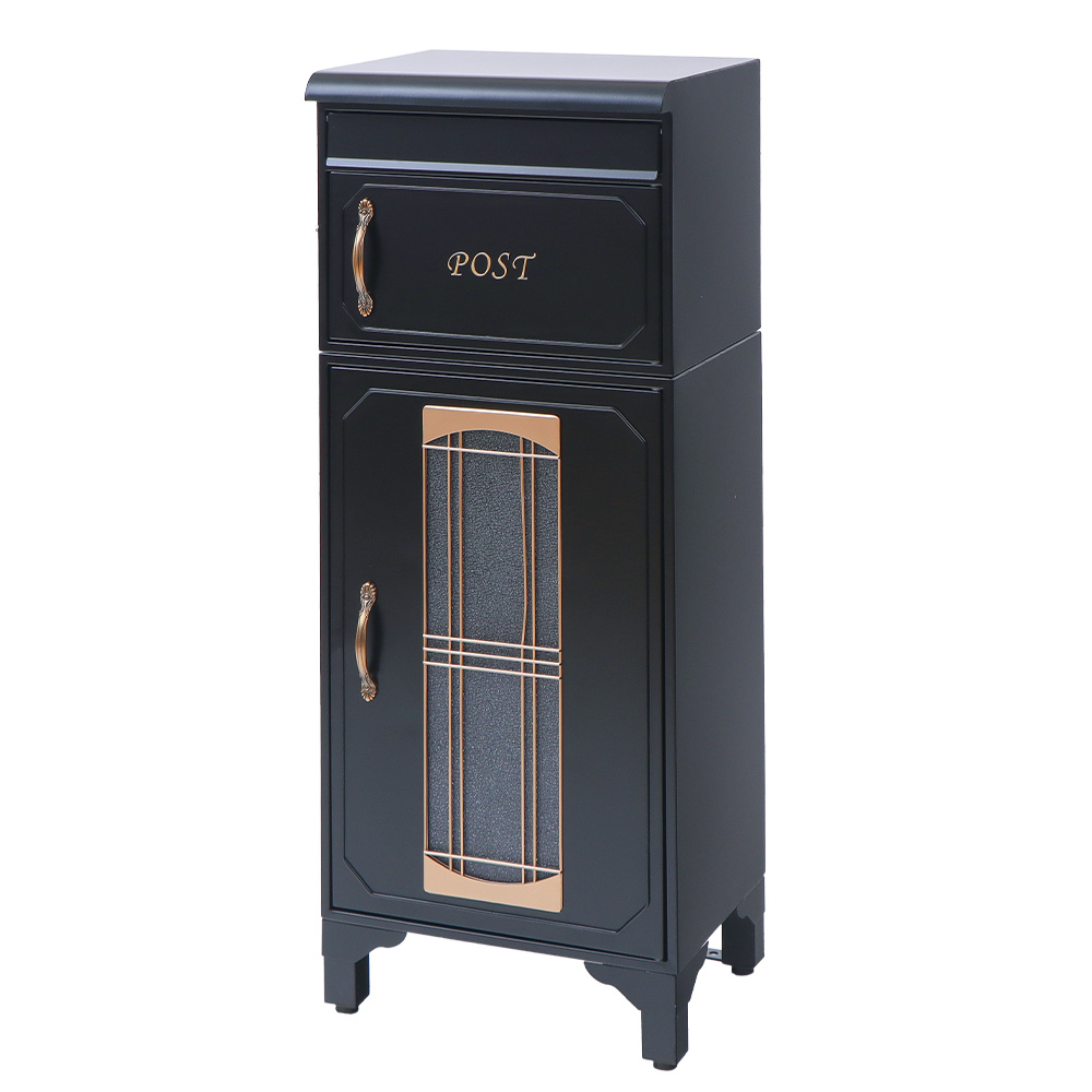 ポスト 置き型 宅配ボックス 一体型 戸建 後付け おしゃれ 大型 後付け 鍵付き 郵便ポスト スタンドポスト 北欧 A4 エルディ ヤマソロ | ヤマソロ | 01