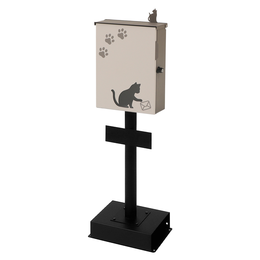 ヤマソロ ポスト スタンド 置き型 A4 猫 ねこ ネコ cat おしゃれ 郵便