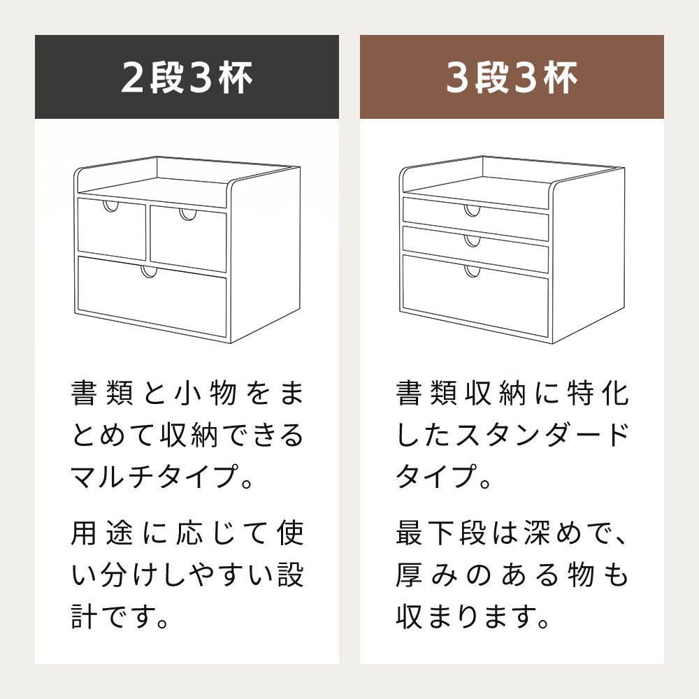 ヤマソロ 小物収納 引き出し 木製 卓上 収納ボックス A4 完成品 Nook
