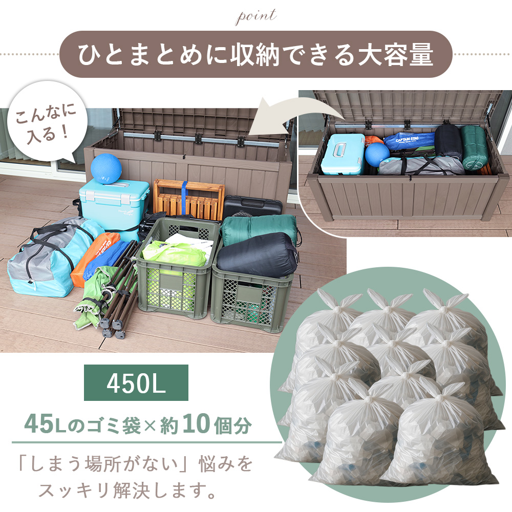 ヤマソロ ストレージ ボックス 450L 宅配ボックス コンテナ 収納 物置