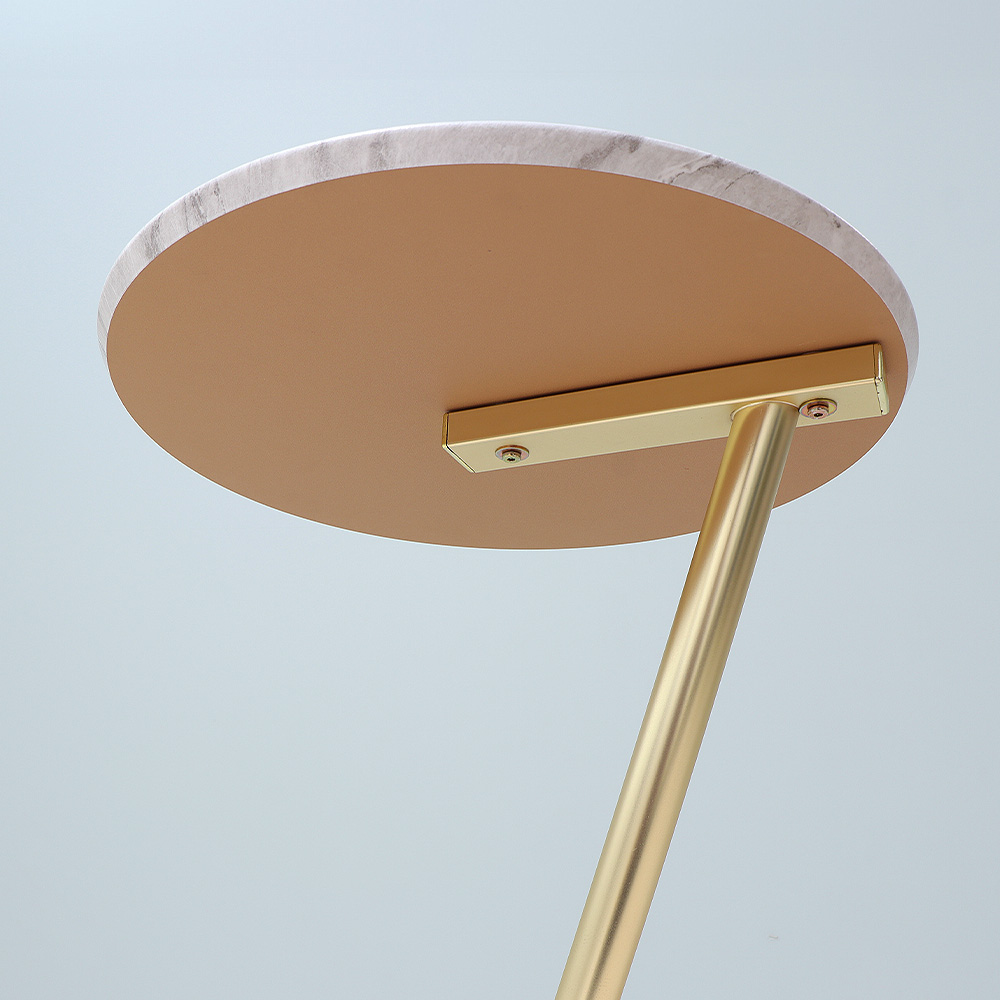 サイドテーブル 丸 天板 高さ52.5cm 飾り棚 大理石柄 おしゃれ モルタル ナイト ソファ テーブル 一時置き コンパクト Kulab クラブ 円形 ヤマソロ | ヤマソロ | 15