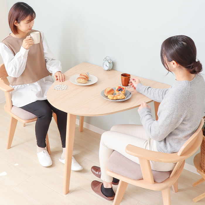 ヤマソロ ダイニングチェア 回転 肘付き 2脚セット お掃除ロボット