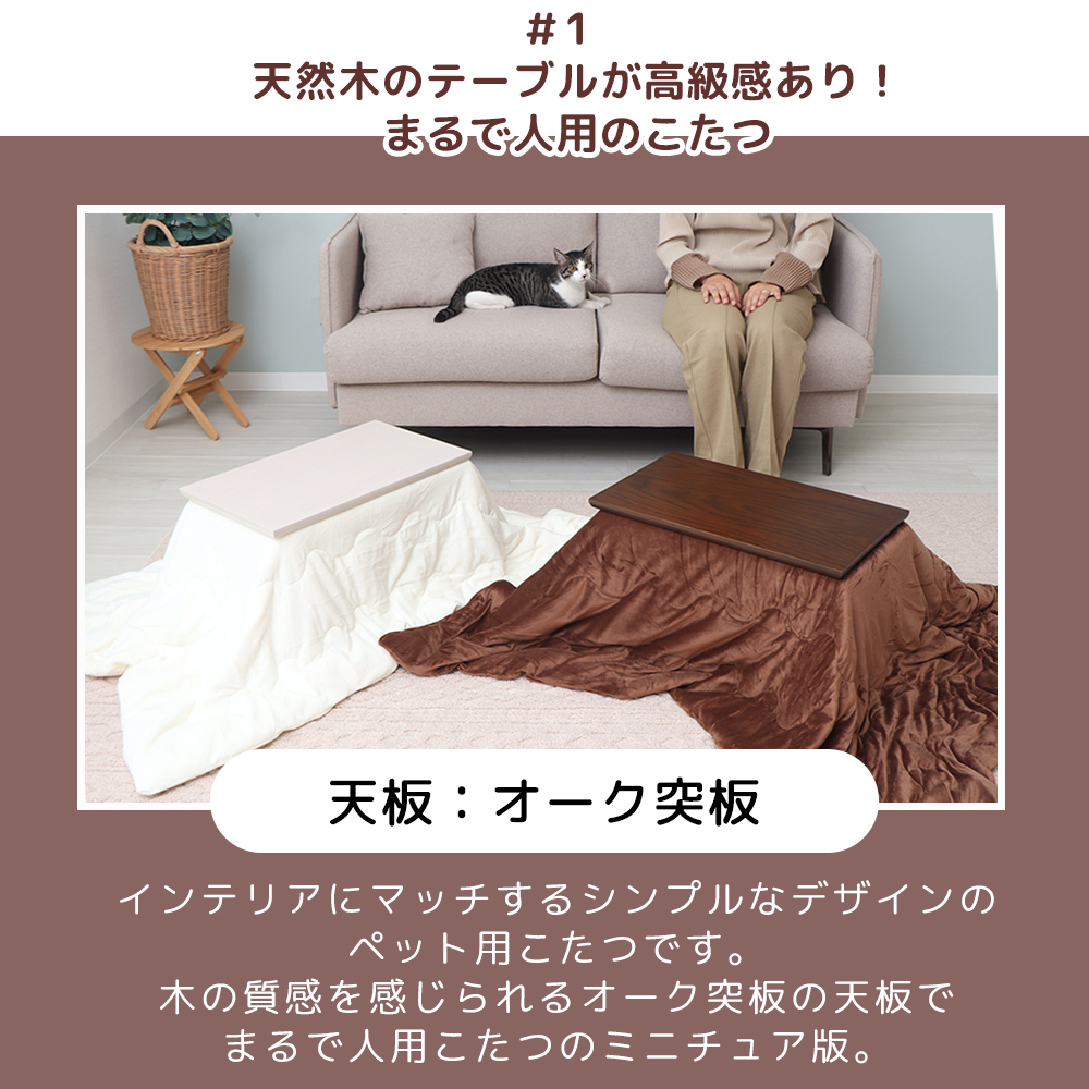 ヤマソロ ペット用 こたつ 炬燵 コタツ 猫 ネコ ねこ 天然木 オーク