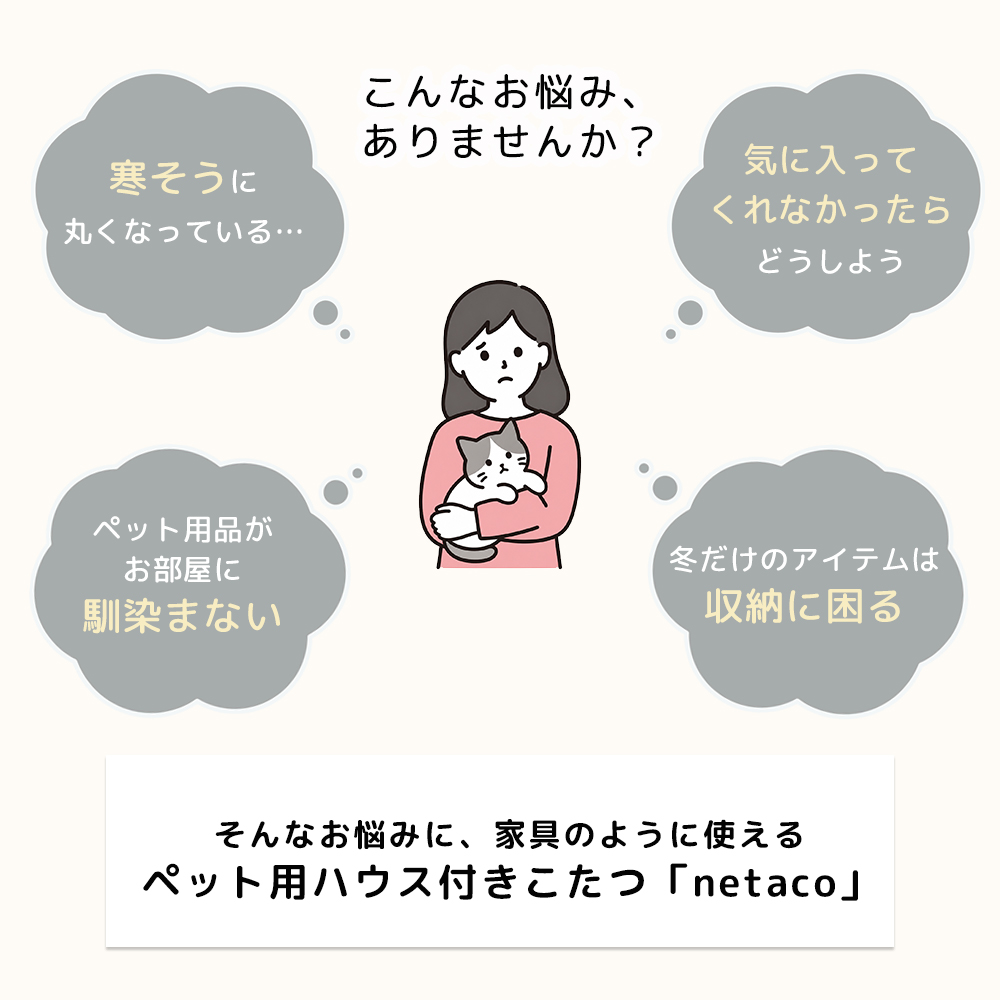 ペット用 こたつ ハウス付 炬燵 コタツ 猫 ネコ ねこ 天然木 オーク突板 ヒーター付 サイドテーブル ペット家電 家具 ネタコ netaco 関連画像2