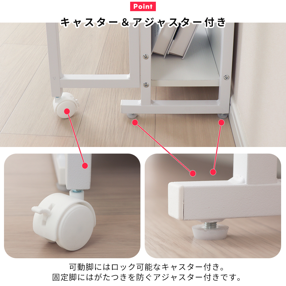 ヤマソロ 折り畳み式カウンターテーブル 机 デスク 折りたたみ 棚付