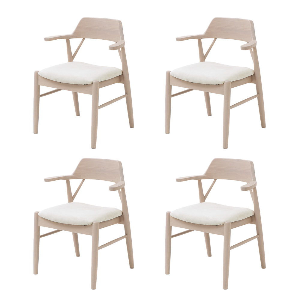 ヤマソロ ダイニング チェア 4脚 セット お掃除ロボット 対応