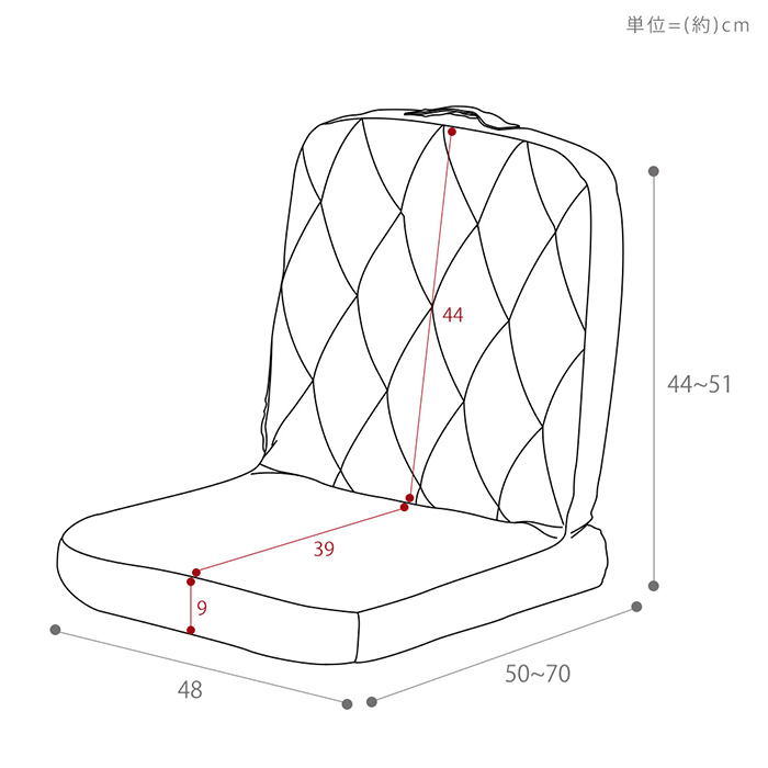 座椅子 フロアチェア リクライニング 5段ギア コンパクト ローチェア おしゃれ 折り畳み 在宅 テレワーク こたつ 北欧 Rhomy ロミー｜e-alamode-ys｜12