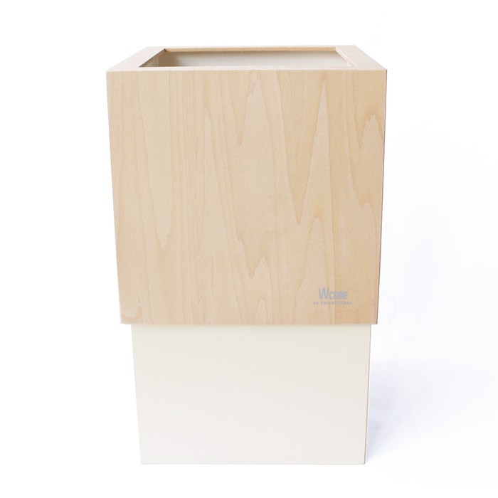 ゴミ箱 おしゃれ ダストボックス 北欧 ごみ箱 日本製 木製 4L 小さい シンプル ナチュラル 職人の手作り リビング W CUBE M ヤマト工芸｜e-alamode-ys｜04