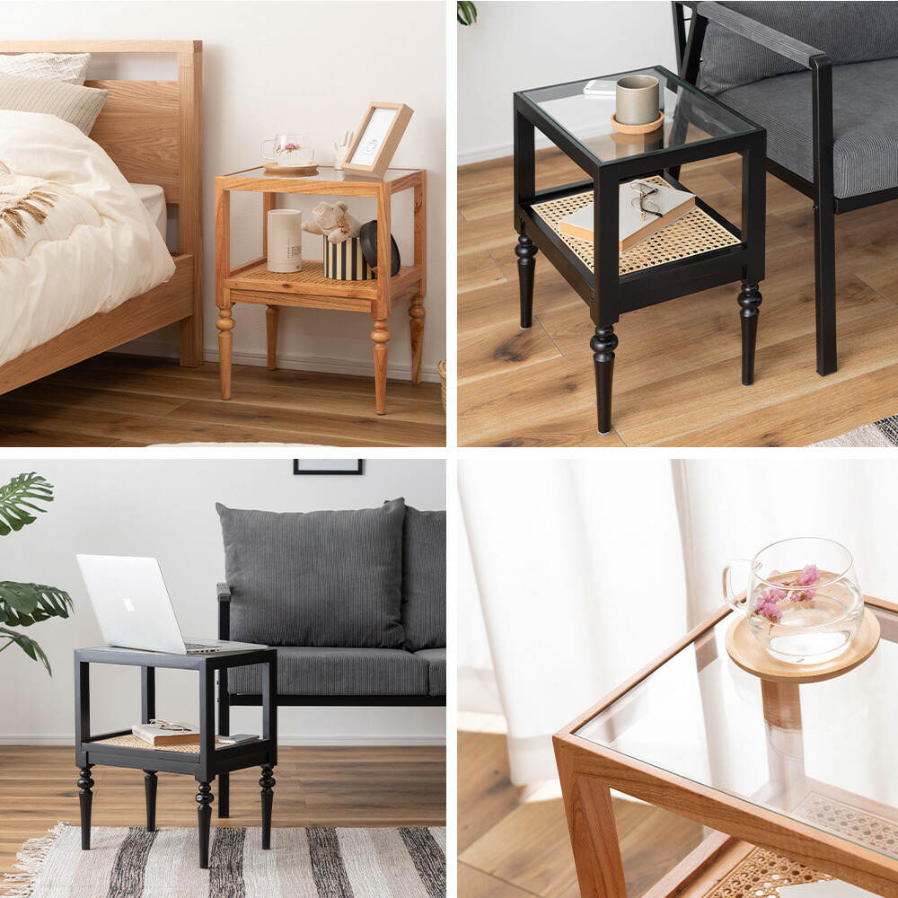 アンティーク 天然木 サイドテーブル コンソールテーブル オープンシェルフ コンソールデスク 幅80cm アンティーク調 天然木 完成品 ミンディ無垢