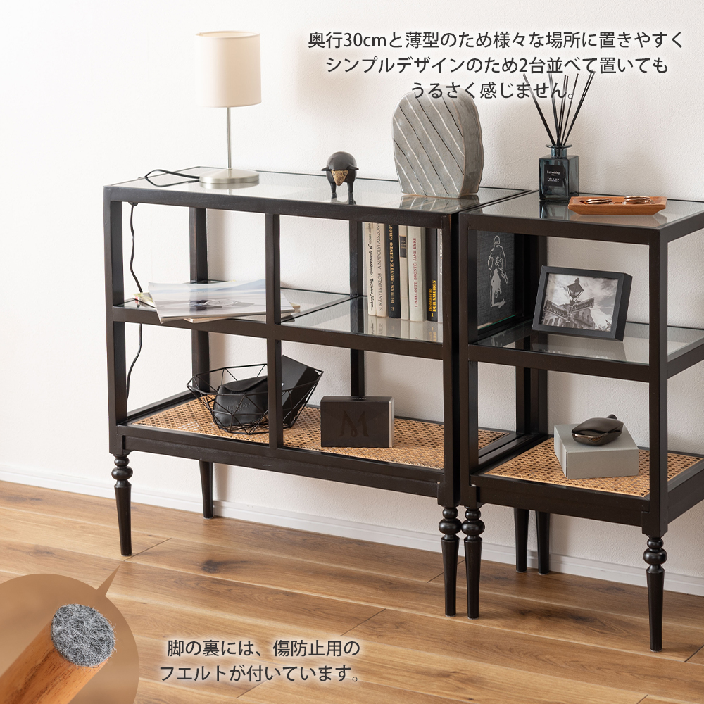 東谷 (豪華2大特典)オープンシェルフ ワイド 3段 ラック ガラス