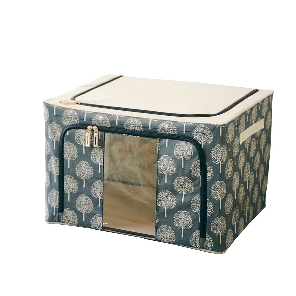 3/3はP+10％還元！ 北欧調柄 窓付収納ボックス 窓付き 衣装ケース 衣類