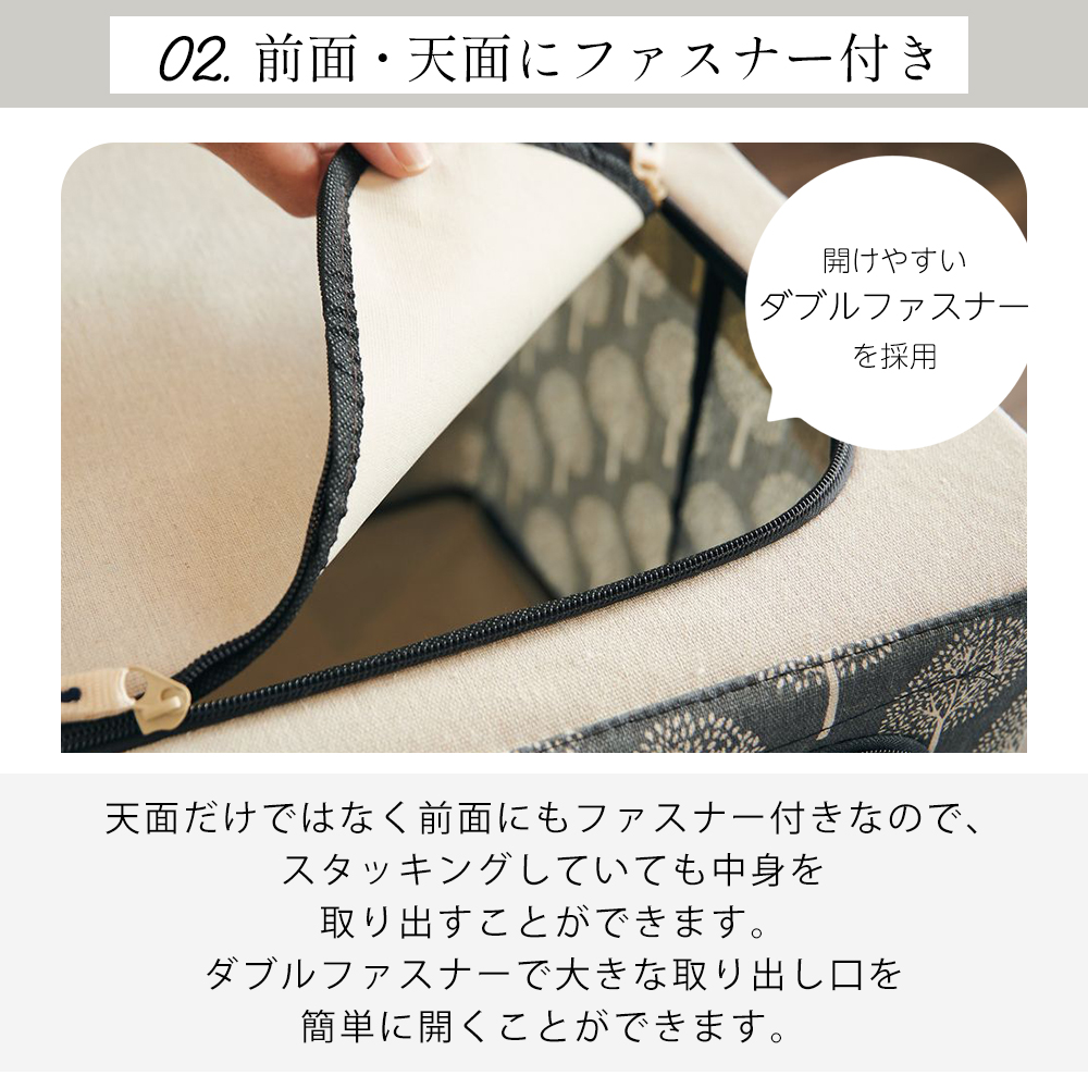 3/3はP+10％還元！ 北欧調柄 窓付収納ボックス 窓付き 衣装ケース 衣類