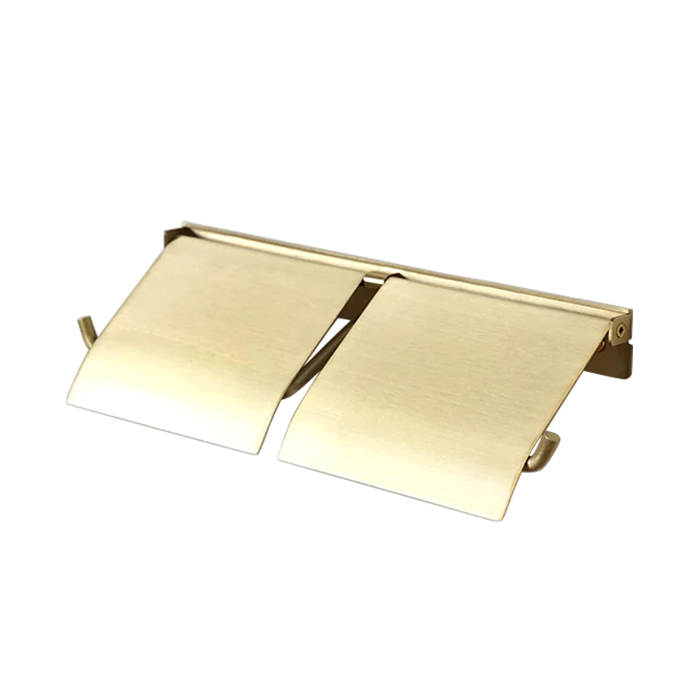 flap ペーパーホルダーダブル ブラス おしゃれ 真鍮製 ２連 トイレ DIY 真鍮 ふた付き パーツ フラップ HS3412 アクシス axcis |  | 01