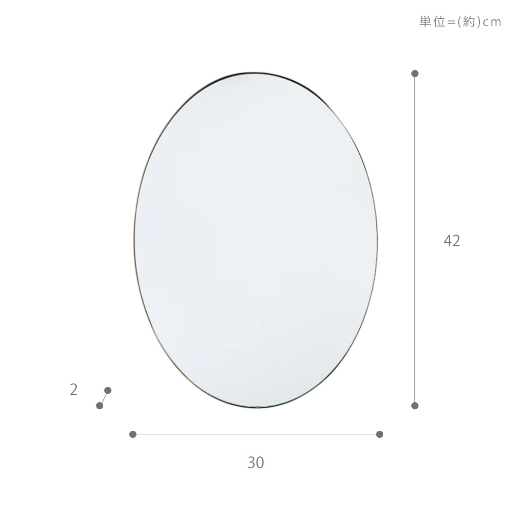 AXCIS（アクシス） (豪華2大特典) 鏡 ミラー 壁掛け ウォール 楕円