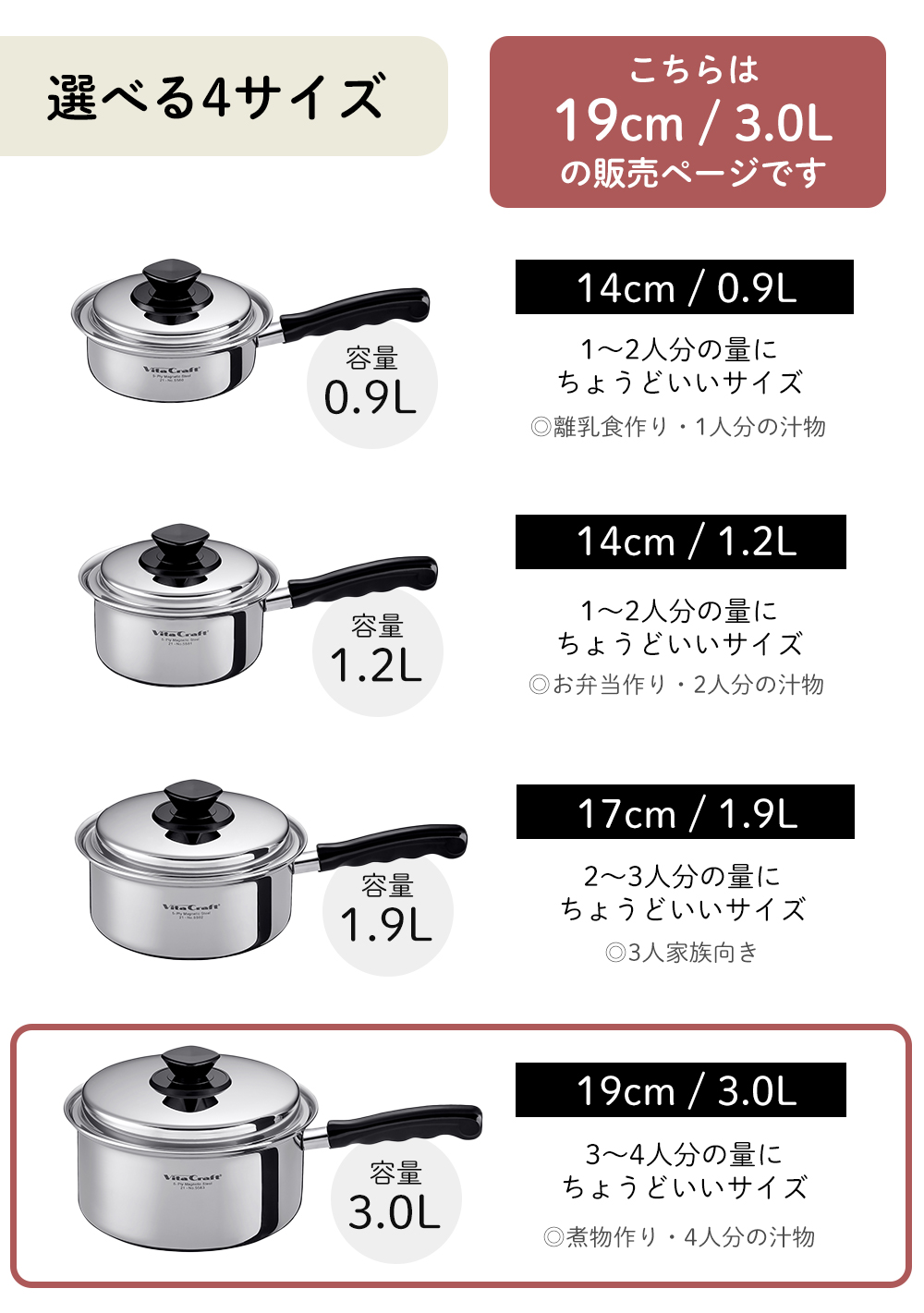 Vitacraft & Lustre craft 片手鍋セット Vita Craft Colorado 両手鍋 片手鍋セット Vita Craft Colorado 両手鍋