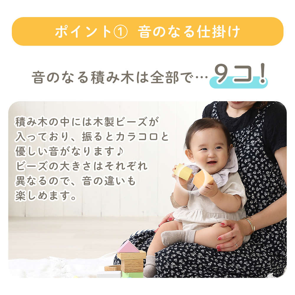 (豪華２大特典)SOUND ブロックス Large おもちゃ 型はめ 積み木 知育 知育玩具 1歳 子供 プレゼント 安全 出産祝い ベビー 赤ちゃんの画像