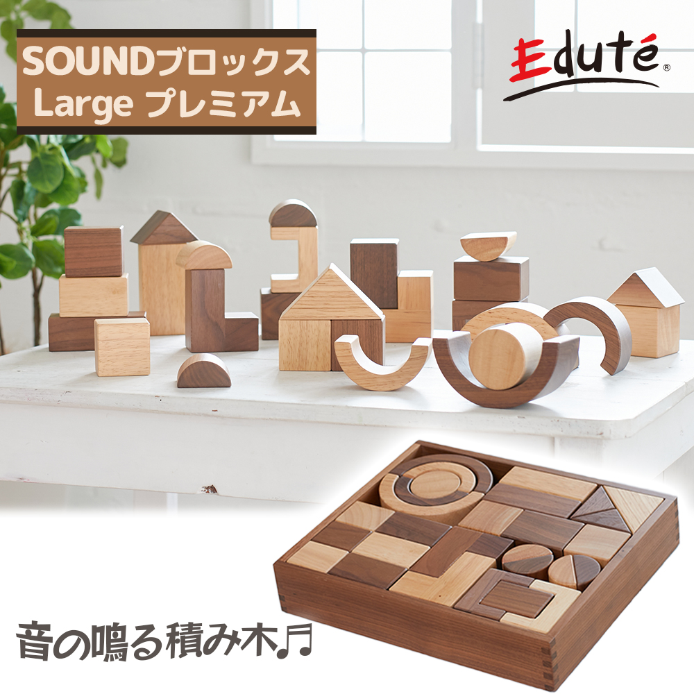 豪華２大特典)edute SOUND ブロックス Large プレミアム おもちゃ 型 