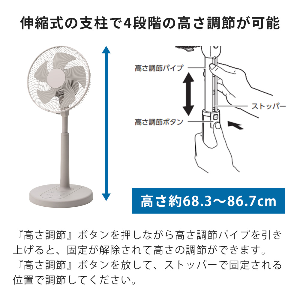 THREEUP（スリーアップ） リビング ファン 扇風機 自動首振り
