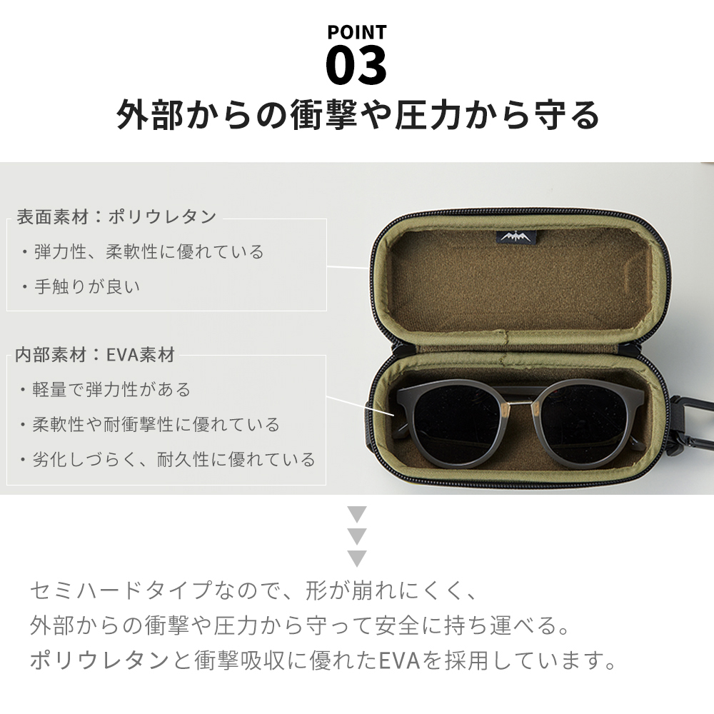 サングラス ケース 9/8はP+9％！ メガネ めがね 眼鏡 キャンプ