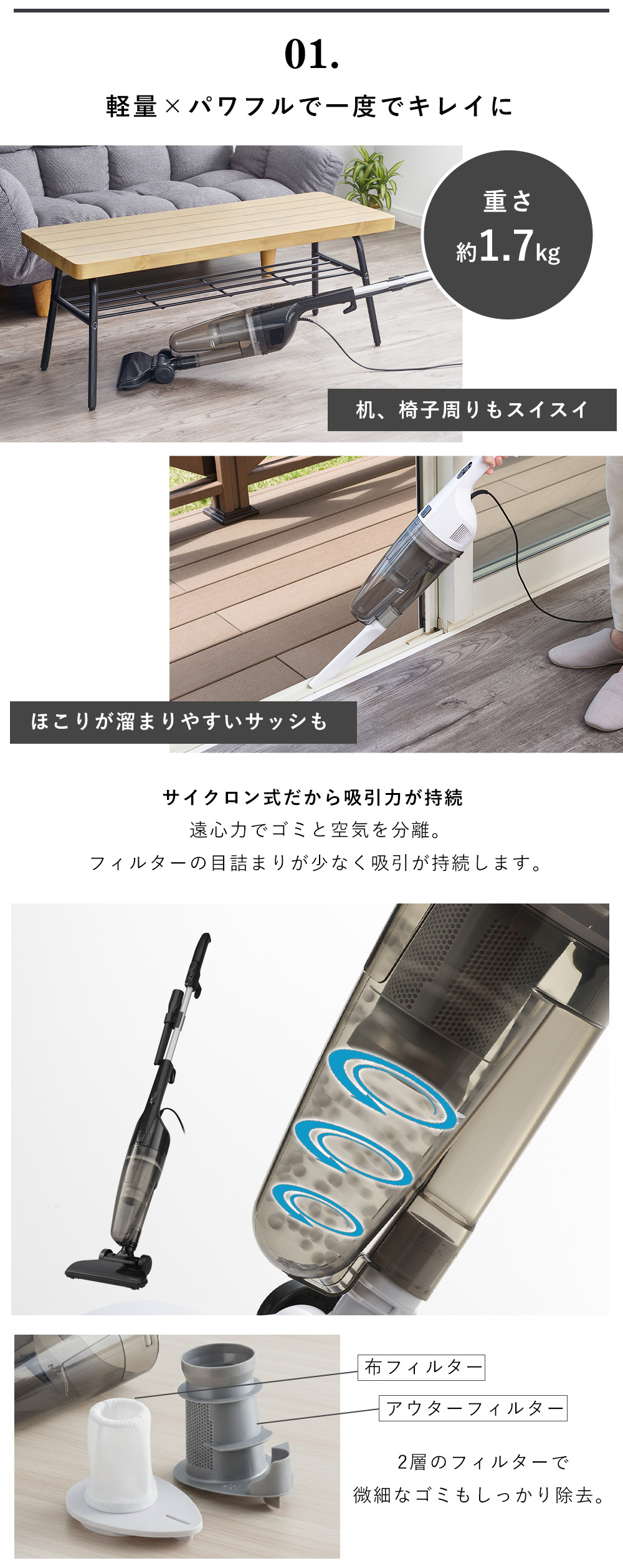 ツインバード（TWINBIRD） 7/15はP+9％！ 掃除機 サイクロン