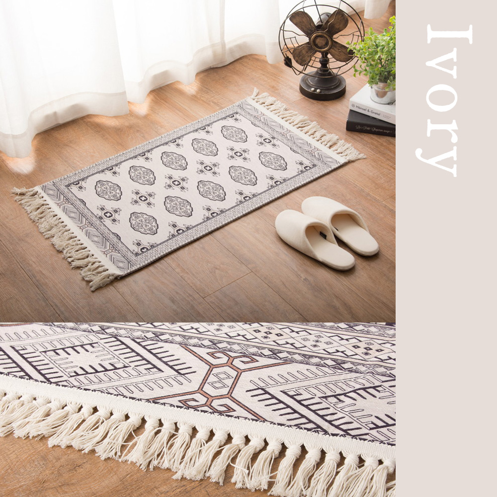 HAGiHARA（萩原） ラグマット おしゃれ 洗える トルクメン 絨毯 45×75