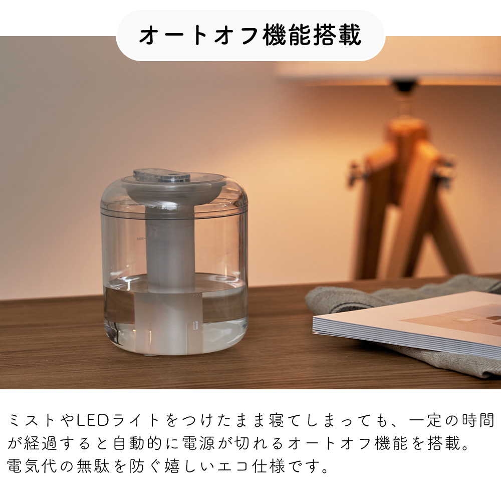 Life on Products（ライフオンプロダクツ） 充電式miniクリア加湿器