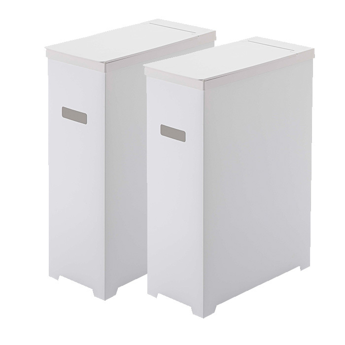 山崎実業 公式 タワー 蓋付き ゴミ箱 45L ゴミ袋用 2個組 スリム tower おしゃれ 分別 ダストボックス ごみ箱 35L 高さ調節 5205 5206 5332 | tower | 01