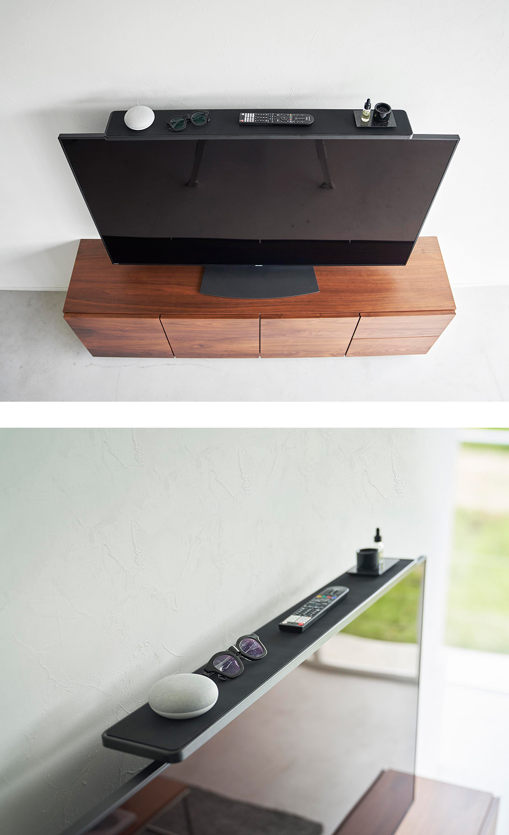 山崎実業 公式 スマート テレビ上ラック ワイド100 smart テレビ上収納