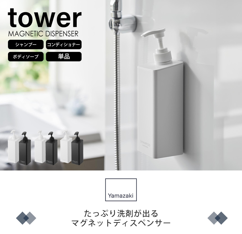 たっぷり洗剤が出るマグネットディスペンサー